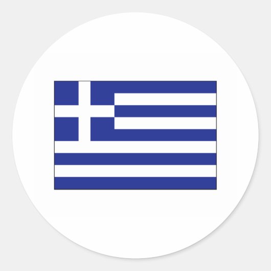 Griechenland FLAG International Runder Aufkleber (Vorderseite)