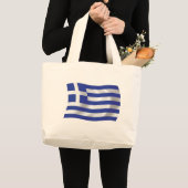 Griechenland Flag Tote Bag Jumbo Stoffbeutel (Vorderseite (Produkt))