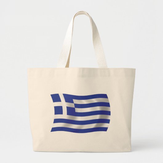 Griechenland Flag Tote Bag Jumbo Stoffbeutel (Vorne)