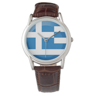 Griechenland-Flagge Armbanduhr