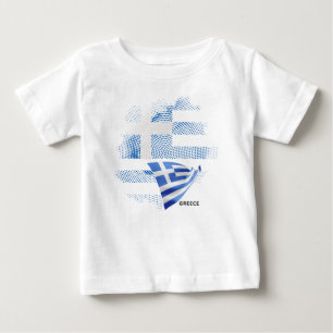 Griechenland-Flagge Baby T-shirt