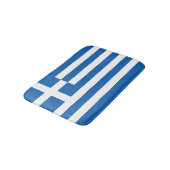 Griechenland-Flagge Badematte (Schrägansicht)