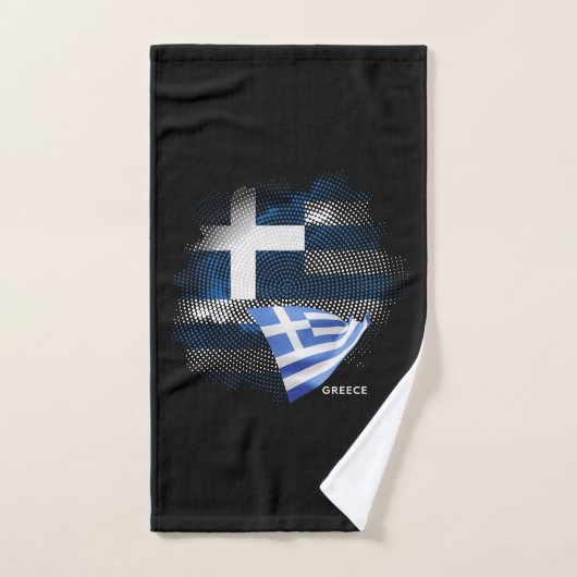 Griechenland-Flagge Badhandtuch Set (Handtuch)