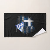 Griechenland-Flagge Badhandtuch Set (Handtuch)