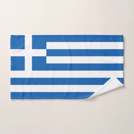 Griechenland-Flagge Badhandtuch Set (Handtuch)