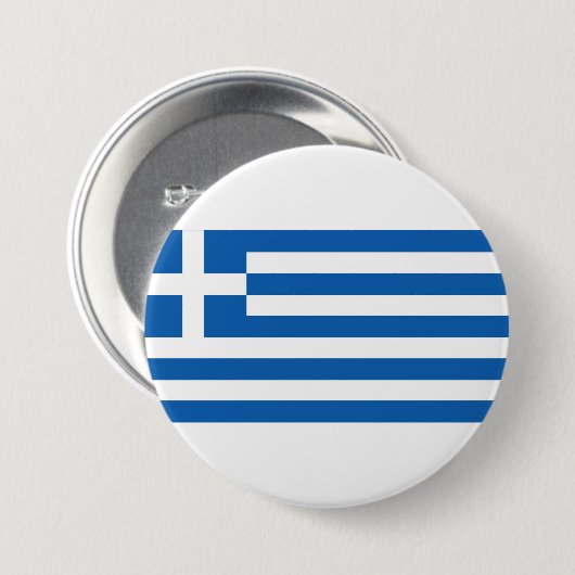 Griechenland-Flagge Button (Vorne & Hinten)