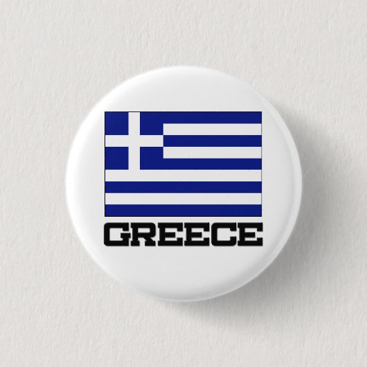 Griechenland-Flagge Button (Vorderseite)