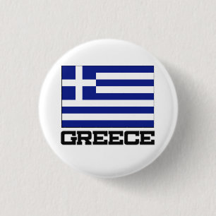 Griechenland-Flagge Button