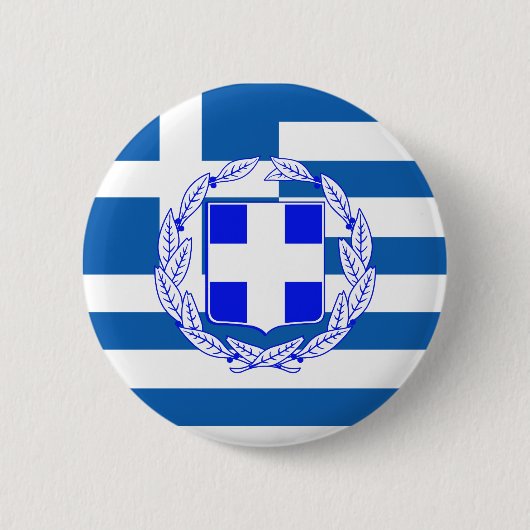 Griechenland-Flagge Button (Vorderseite)