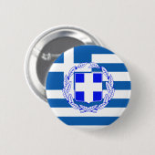 Griechenland-Flagge Button (Vorne & Hinten)