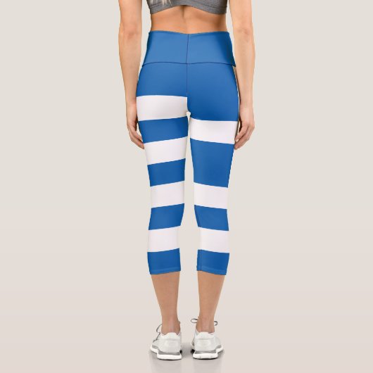 Griechenland-Flagge Capri Leggings (Rückseite)