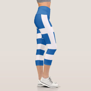 Griechenland-Flagge Capri Leggings