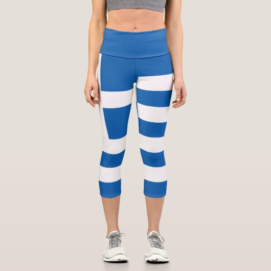 Griechenland-Flagge Capri Leggings (Vorderseite)