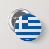 Griechenland-Flagge Charming Patriotic Button (Vorne & Hinten)