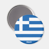 Griechenland Flagge Charming Patriotic Magnet (Vorderseite/Rückseite)