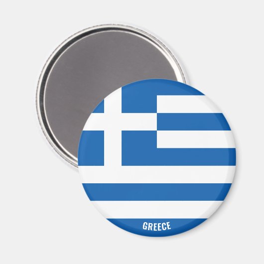 Griechenland Flagge Charming Patriotic Magnet (Vorderseite/Rückseite)