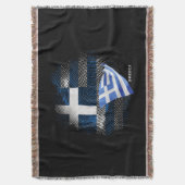 Griechenland-Flagge Decke (Vorderseite Vertikal)
