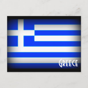 Griechenland-Flagge dunkel Postkarte
