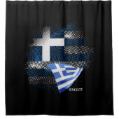 Griechenland-Flagge Duschvorhang (Vorderseite)