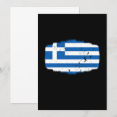 Griechenland-Flagge Einladung (Vorne/Hinten)