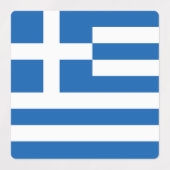 Griechenland-Flagge Etiketten (Design 2)