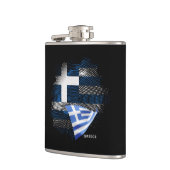 Griechenland-Flagge Flachmann (Links)