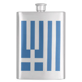 Griechenland-Flagge Flachmann (Vorderseite)