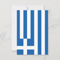 Griechenland-Flagge Flat Dankeschön-Karte