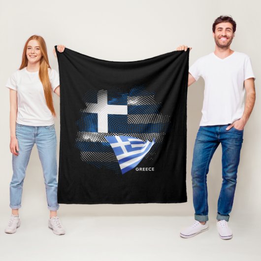 Griechenland-Flagge Fleecedecke (Beispiel)