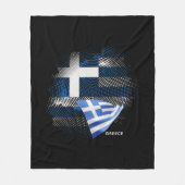 Griechenland-Flagge Fleecedecke (Vorderseite)