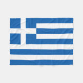 Griechenland-Flagge Fleecedecke (Vorderseite (Horizontal))