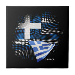 Griechenland-Flagge Fliese