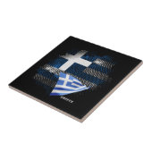 Griechenland-Flagge Fliese (Seite)