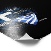 Griechenland-Flagge Fotodruck (Ecke)