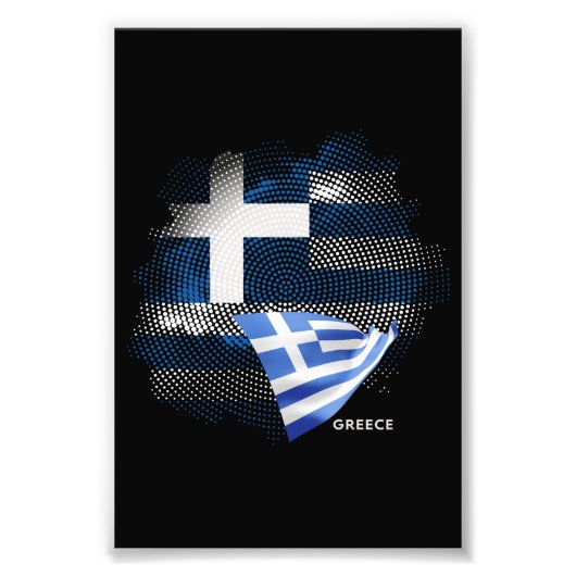 Griechenland-Flagge Fotodruck (Vorne)