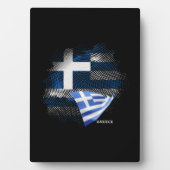 Griechenland-Flagge Fotoplatte (Vorderseite)