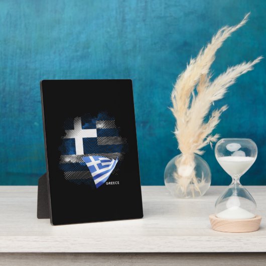 Griechenland-Flagge Fotoplatte (Seite)