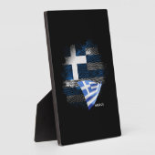 Griechenland-Flagge Fotoplatte (Seite)