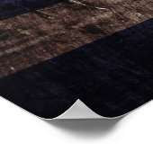 Griechenland-Flagge für Altholzkörner Poster (Ecke)