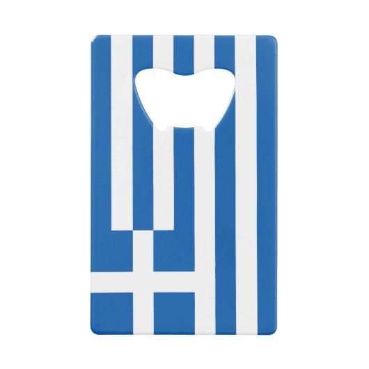 Griechenland-Flagge Geldbeutel Flaschenöffner (Vorderseite)
