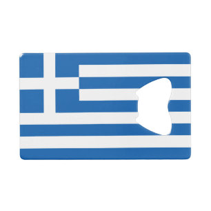 Griechenland-Flagge Geldbeutel Flaschenöffner