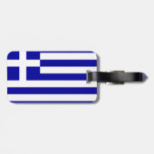 Griechenland-Flagge Gepäckanhänger (Rückseite horizontal)