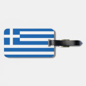 Griechenland-Flagge Gepäckanhänger (Rückseite horizontal)