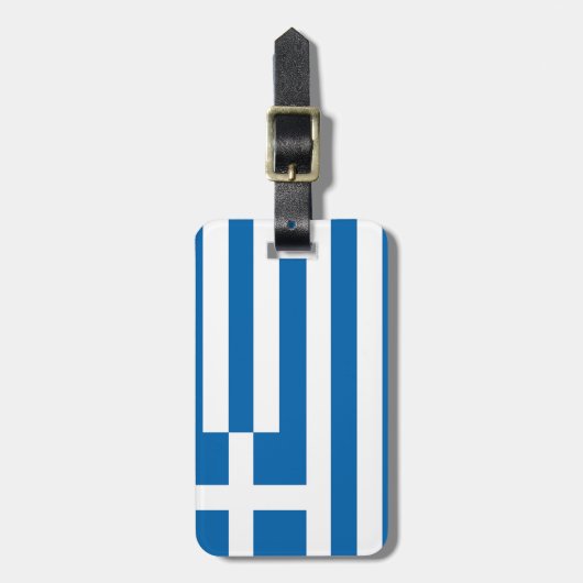 Griechenland-Flagge Gepäckanhänger (Vorderseite vertikal)