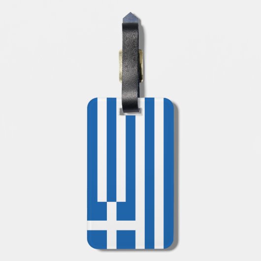Griechenland-Flagge Gepäckanhänger (Rückseite vertikal)