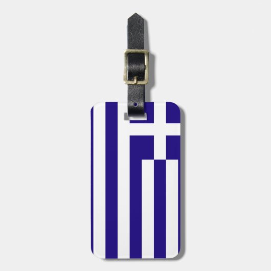 Griechenland-Flagge Gepäckanhänger (Vorderseite vertikal)