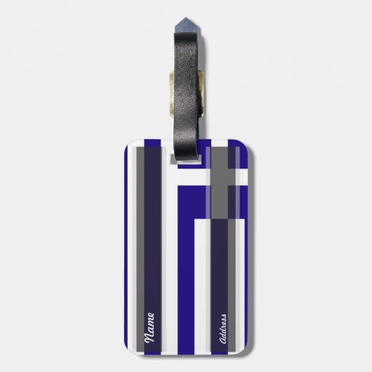 Griechenland-Flagge Gepäckanhänger (Rückseite vertikal)