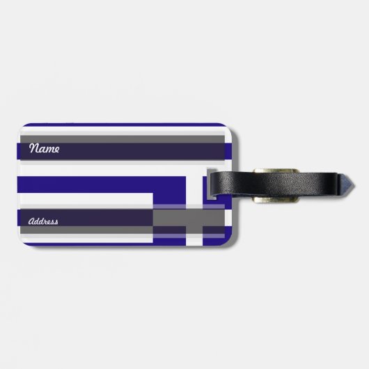 Griechenland-Flagge Gepäckanhänger (Rückseite horizontal)