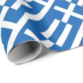 Griechenland-Flagge Geschenkpapier (Rolleneckpunkt)