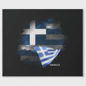 Griechenland-Flagge Geschenkpapier (Flach)